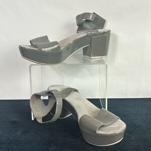 Roberto Del Carlo Gray Platform Sandals